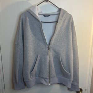 Woman’s Gray Zip-Up Hoodie